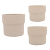 Sagebrook Home 16772-01 Ceramic, 7"/9"/10"D Mushroom Planters, Tan Set of 3