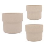 Sagebrook Home 16772-01 Ceramic, 7"/9"/10"D Mushroom Planters, Tan Set of 3