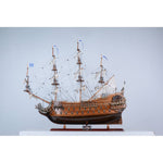 Soleil Royal Model Ship 33"H – Handcrafted Tall Ship with Brass Details by Old Modern Handicrafts
