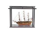 USS Constitution Mid Ship Model – 29.5" Handcrafted Wood – Front Open Display Case By Old Modern Handicrafts