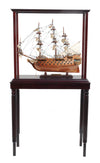 San Felipe Ship Model With Display Case – 49.75 Inches H Handcrafted Combo