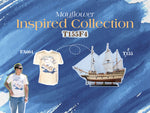 Majestic Mayflower Combo – 25 Inches H Model Ship and Graphic T-Shirt By old Modern Handicrafts