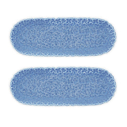Dishwasher Safe Porcelain Tidbit Dish Set With Hydrangea Pattern by [Brand Name]