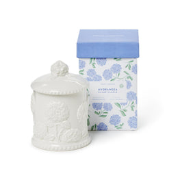 Botanical Porcelain Candle 6.5 Inch Hydrangea Pattern With Approximately 30 Hour Burn Time by [Brand Name]