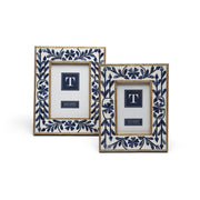 Indigo Floral Picture Frame Set of 2