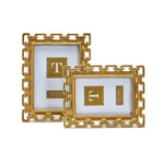 Decorative Resin Photo Frame Set – 2 Gold Chain Frames for 4x6 and 5x7 Photos by [Brand Name]