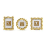 Decorative Tabletop Photo Frame Set of 3 With Square and Round Shapes by [Brand Name]