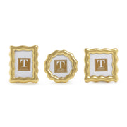 Decorative Tabletop Photo Frame Set of 3 With Square and Round Shapes by [Brand Name]
