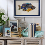 Ocean Life Decorative Wall Art Set of 3 Fish Collage Designs for Living Room or Bedroom by [Brand Name]