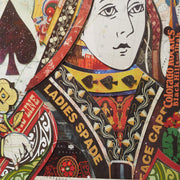 Framed King and Queen Playing Card Art