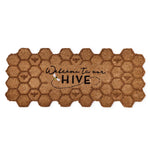 Embossed Coir Welcome Mat With Bee Motif for Porch and Entryway Décor by [Brand Name]