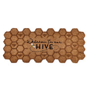 Embossed Coir Welcome Mat With Bee Motif for Porch and Entryway Décor by [Brand Name]