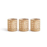 Round Glass Candleholder Set