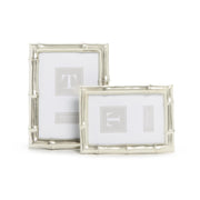 Silver Bamboo Inspired Photo Frame Pair for Home or Office by [Brand Name]