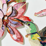 Square Hummingbird Wall Art Set of 2 With Layered Paper Elements and 1.25 Inch Depth by [Brand Name]