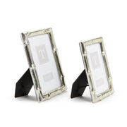Faux Bamboo Silver Photo Frame Set for Horizontal and Vertical Display by [Brand Name]