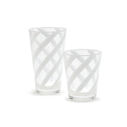 Family Table Drinking Glass Set – 24 Plastic Tumblers With White Pattern by [Brand Name]