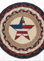 Earth Rugs Patriotic Farmhouse Jute Trivet – Americana Star 10