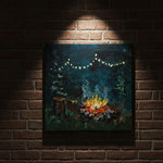 24 x 24 Inch Canvas Wall Decor – Campfire Design by Manual Woodworkers