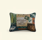 Cotton Blend Woven Pillow ESCAPE TO NATURE – 17x12.5 Inch by Manual Woodworkers