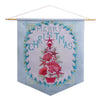 Pennant – Merry Christmas Seashell Topiary – Polyester, 18"x21"