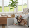 Country Highland Cow Pillow – Climaweave 100% Polyester 18x13