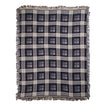 Blue Plaid Pattern Throw – 100% Cotton – Lightweight 46x60 Inch