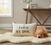 12.5x8" I Love My Dog Cushion – Word Design