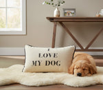 I Love My Dog 12.5x8" Soft Throw Pillow by Manual Woodworkers