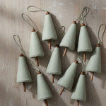 Christmas Felt Wool Pine Tree Ornament Set – Green Hanging Décor