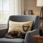 Decorative Accent Pillow I Just Wanted to Pet My Cat – 12.5x8" by Manual Woodworkers