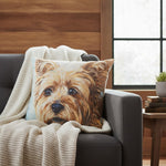 18" Climaweave Pillow – Silky Yorkie Dog Print by Manual Woodworkers