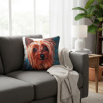 Square Sofa Pillow YORKIE STYLE YORKIE Graphic – 18 Inch by Manual Woodworkers