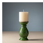 Earth Candle Holder Verde – Green Ceramic Set of 2 by Manual Woodworkers