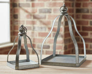 Open Frame Lanterns in Galvanized Metal – 2 Count