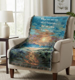 I Carried You Cotton Throw Blanket – Religious Inspirational Tapestry