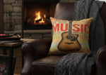 18" Climaweave Pillow – Music Notes Design by Manual Woodworkers