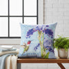 Iris Flowers with Hummingbird 18 Inch Climaweave Pillow