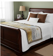 Footprints Walk With Me 50x60 Inch Cotton Tapestry – Faith Inspired Decorative Throw