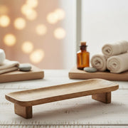 Brown Mango Wood Tray Set