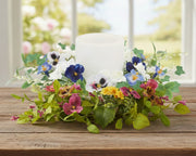 Floral Petunia Pansy Candle Ring 16