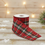 Christmas Crafting Ribbon – Wired Cotton Plaid