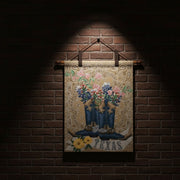 26 x 36 Inch Texas Bluebonnet Woven Wall Hanging