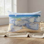 18x13 inch Pillow – Blanco Beach Boat Coastal Home Accent by Manual Woodworkers