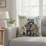 Woodland Raccoon Climaweave Accent Pillow – 18 Inch by Manual Woodworkers