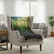 Cozy Inspirational Tapestry Throw – Joy Can Be Found 50x60 Inch Cotton