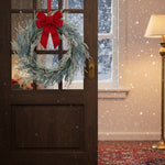Christmas Pine Wreath – 24 Inch Plastic Green Holiday Wreath for Door or Wall