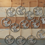 Rustic Stag Head Ornaments