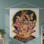 Motivational Decor I AM FREE Wall Pennant – 18x21" by Manual Woodworkers