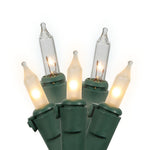 Vickerman W4G1016 100 Clear-Frosted White Mini Light On Green Wire 33' Christmas Light Strand